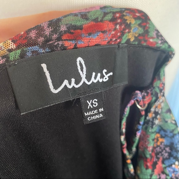 Lulu’s Floral Ruched Ruffle Spaghetti Strap Dress - Picture 2 of 10